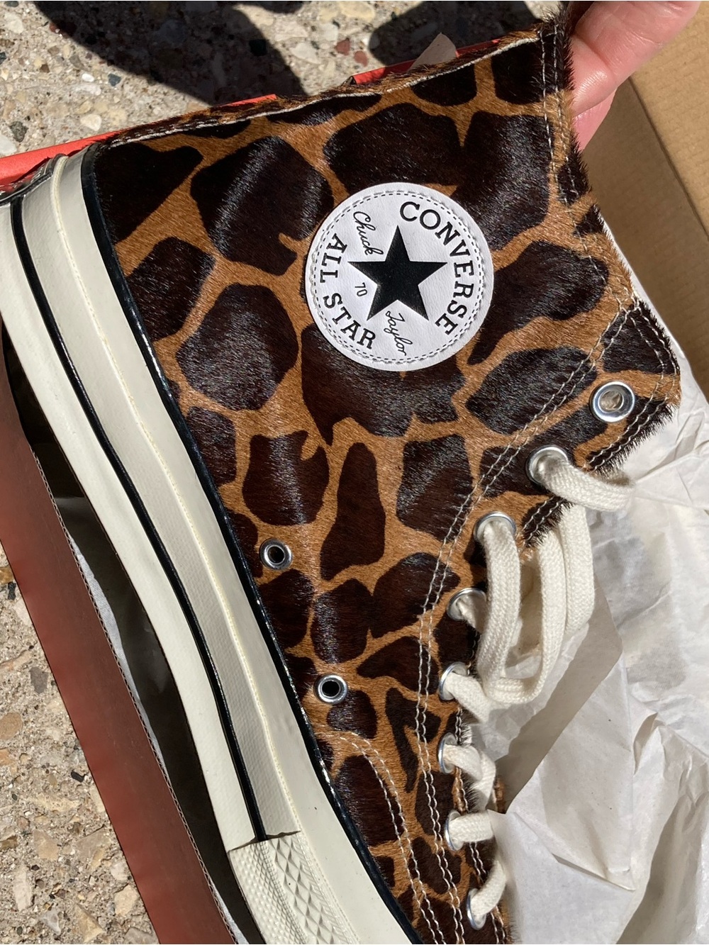 Converse Chuck Taylor All Star High Top Giraffe Print Sneaker NWOT